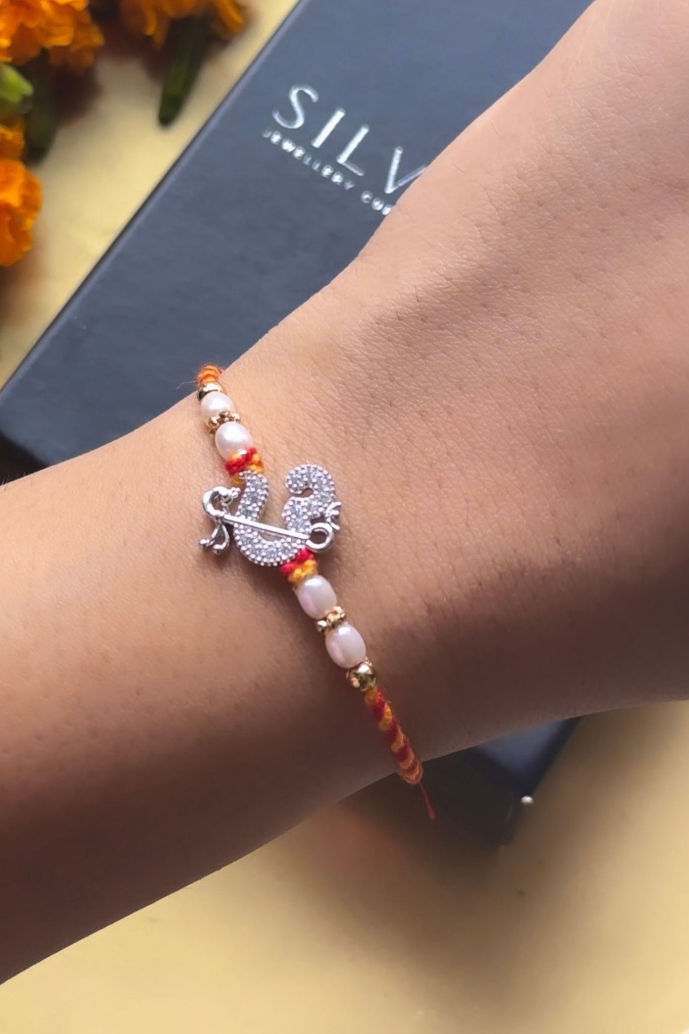 OM Silver Rakhi