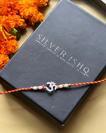 OM Silver Rakhi