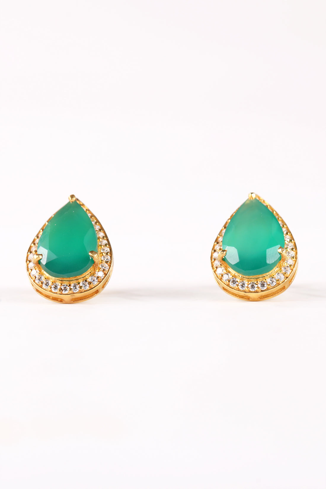 Emerald Pear Stud Earring