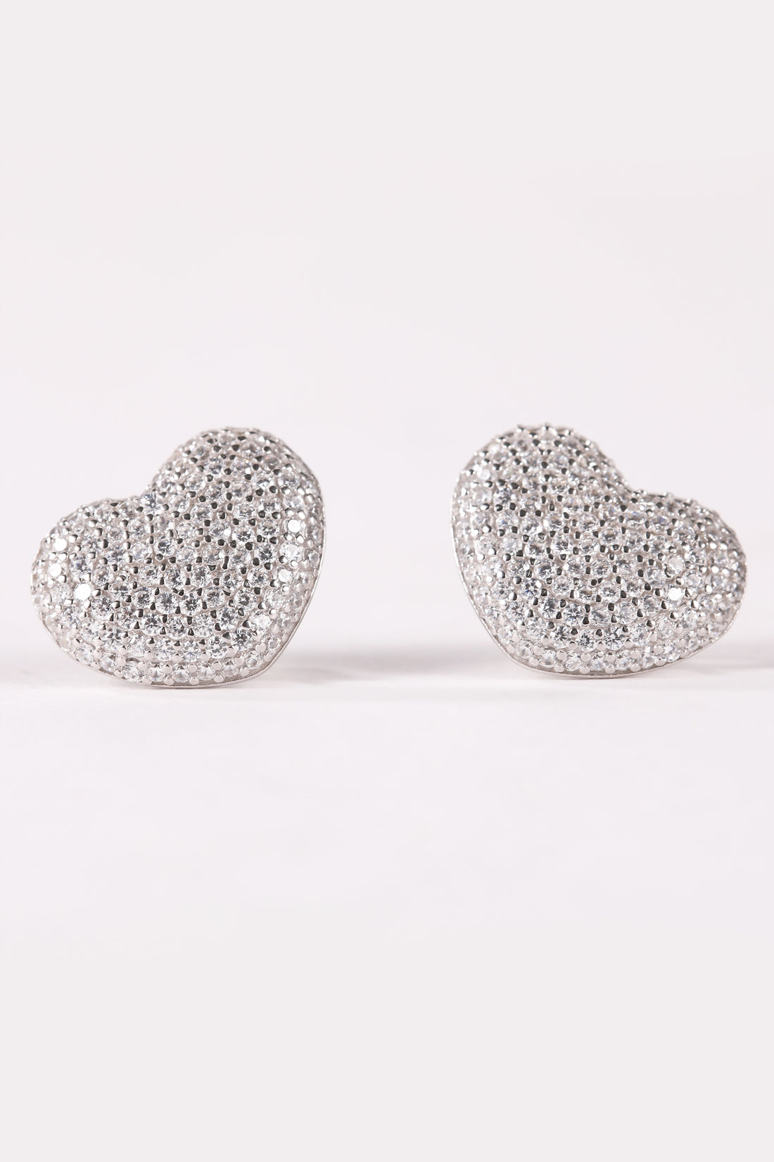 Silver Love Heart Stud Earring