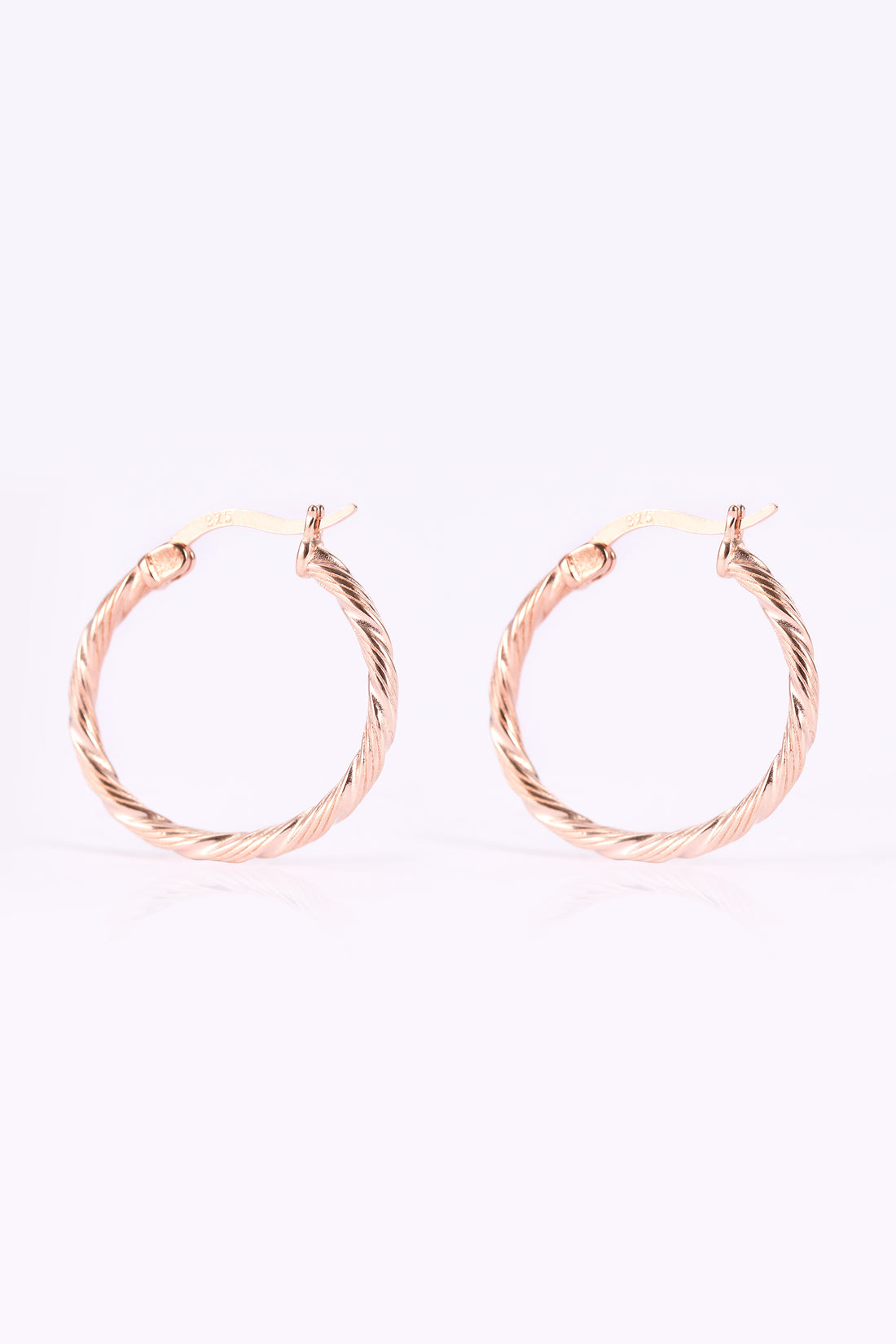 Rosy Coils Rose Gold Hoops