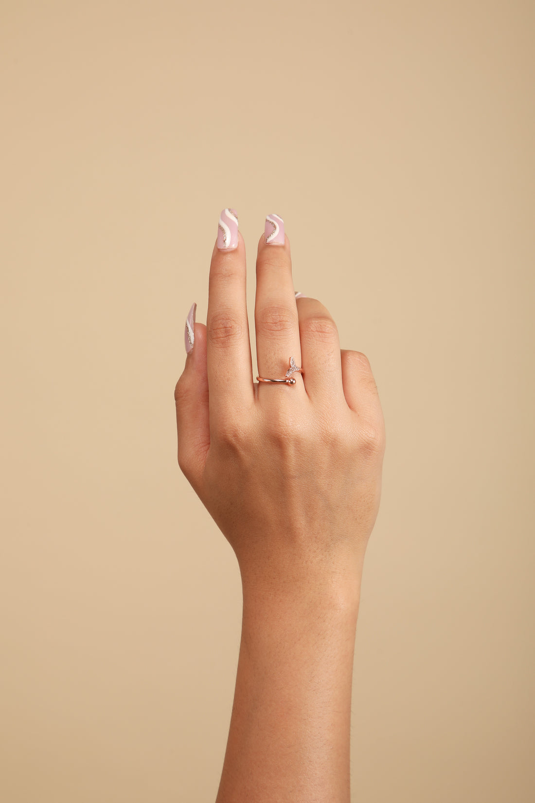 Fishtail Rose Gold Ring