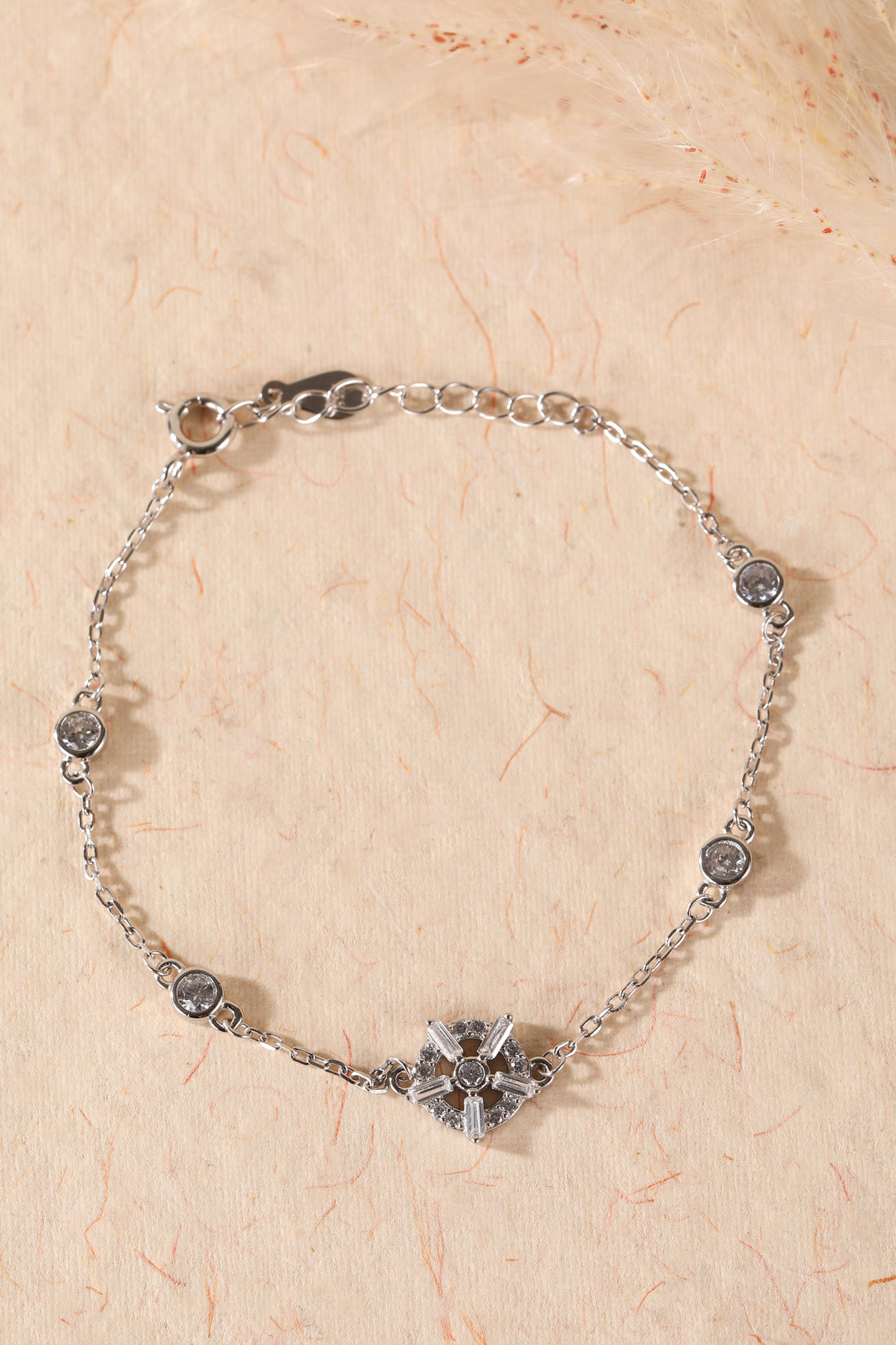 Silver Snowflake Sparkle Bracelet