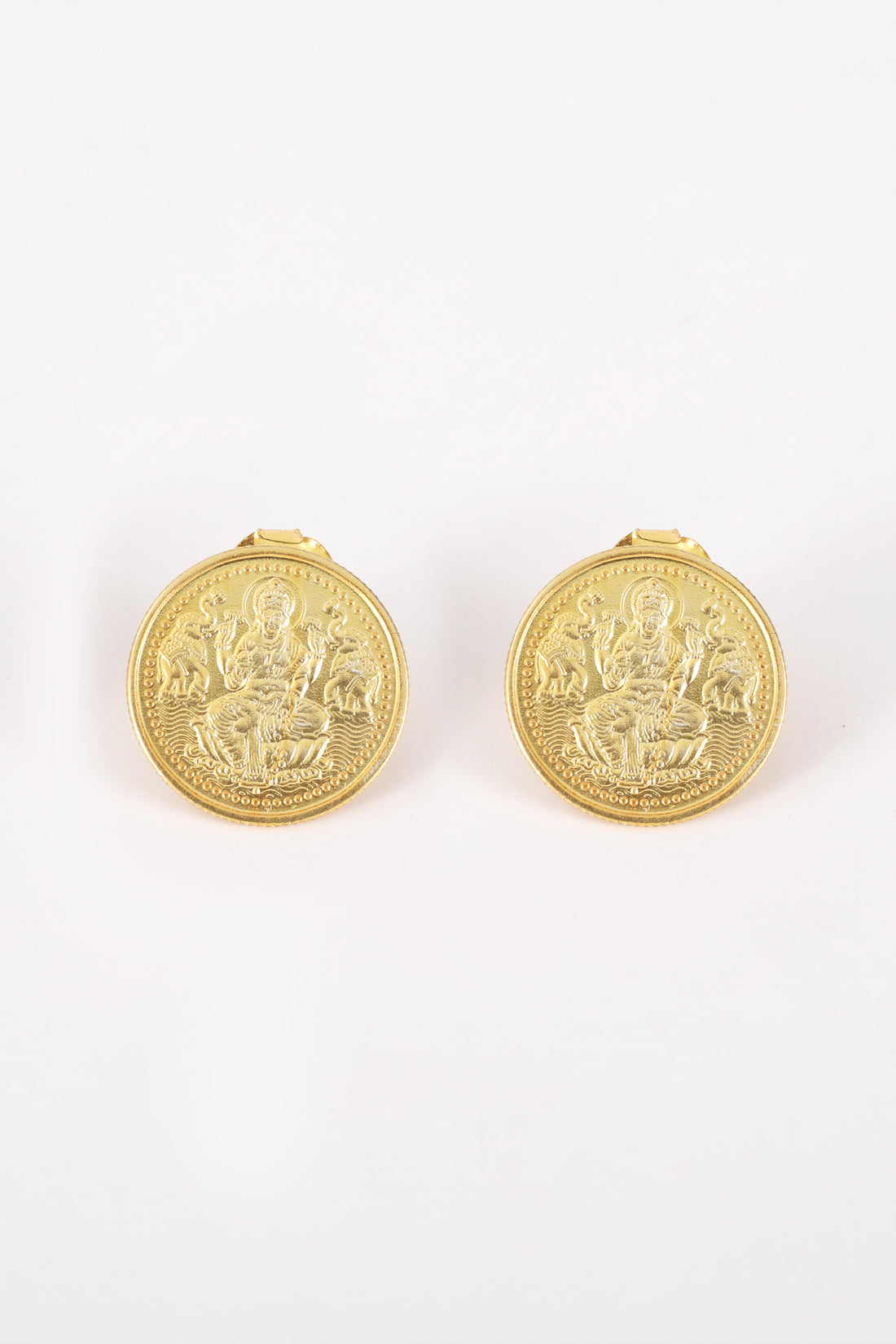 Laxmi Silver Coin Earring